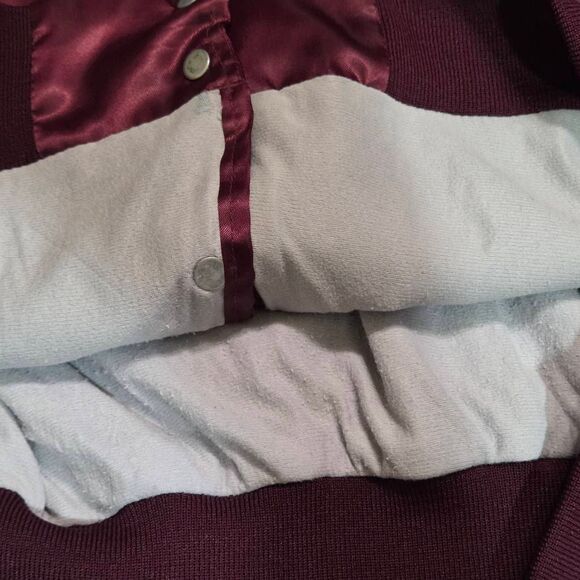 CONEJO VALLEY BASSMASTERS JOE SWINGSTER BURGUNDY RED SATIN BOMBER JACKET MENS XL - Picture 4 of 5